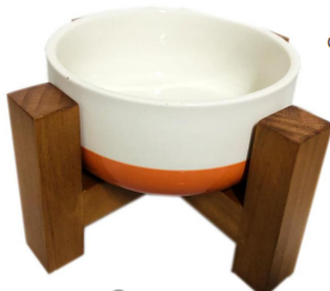 Pet Bowl with wood frame